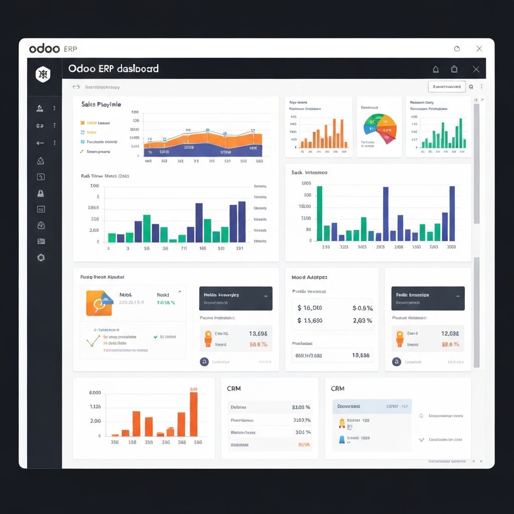 Riven ERP ERP dashboard displaying inventory management and sales analytics